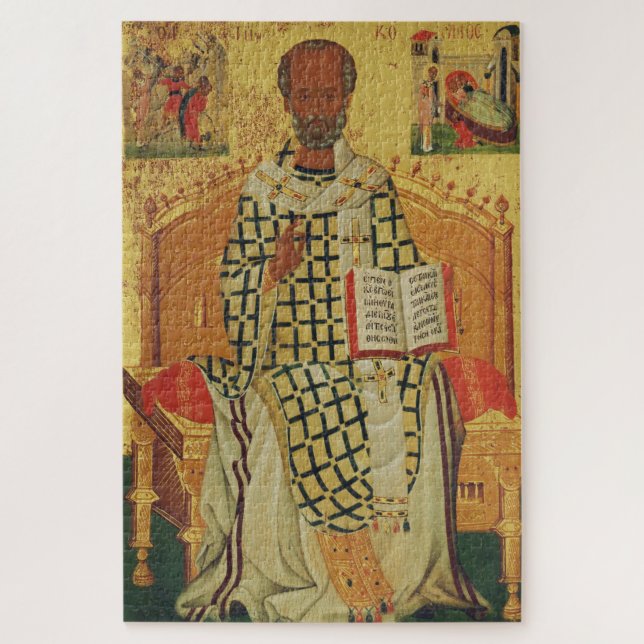 St. Nicholas of Myra Byzantine Orthodox Icon Jigsaw Puzzle (Vertical)