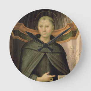 St. Nicholas of Tolentino (panel) Round Clock