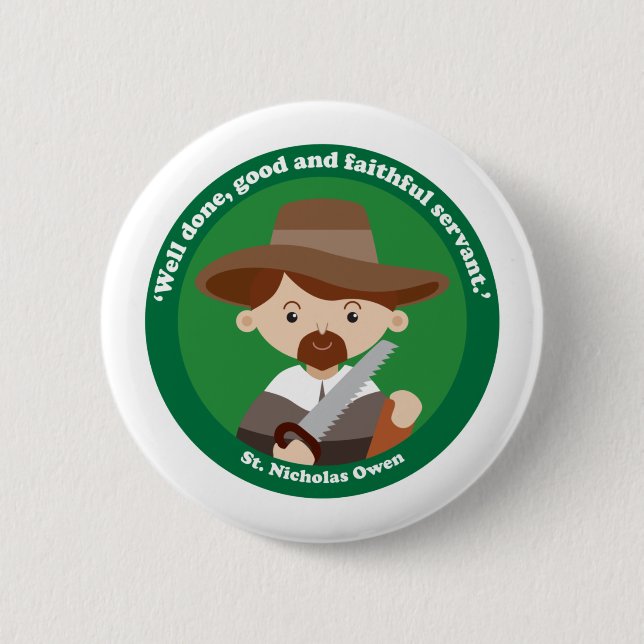 St. Nicholas Owen 2 Inch Round Button (Front)