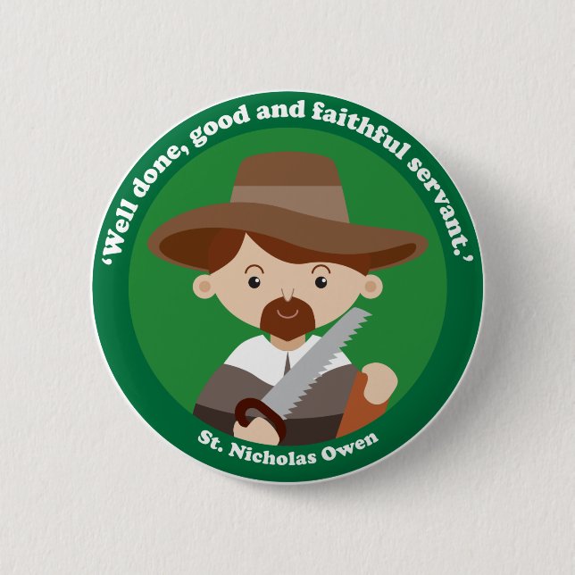 St. Nicholas Owen 2 Inch Round Button (Front)
