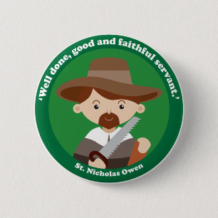 St. Nicholas Owen 2 Inch Round Button