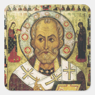 St. Nicholas Russian icon Square Sticker