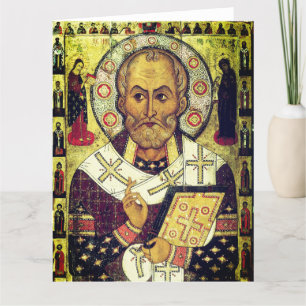St. Nicholas Russian icon Thank You Card
