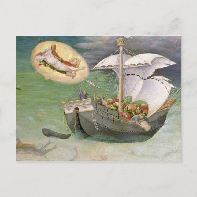St. Nicholas Saves a Ship from Wreckage Postcard (Front)