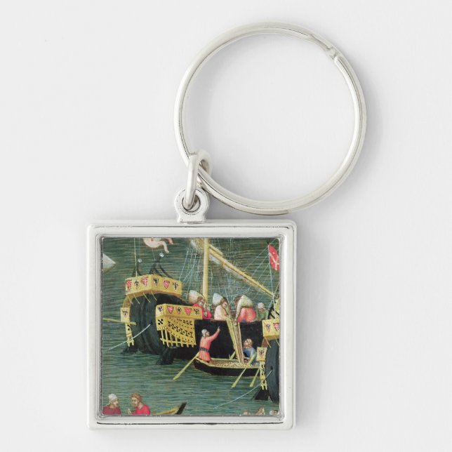 St. Nicholas Saves Mira from Famine Keychain (Front)