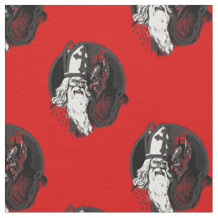 st nick krampus fabric