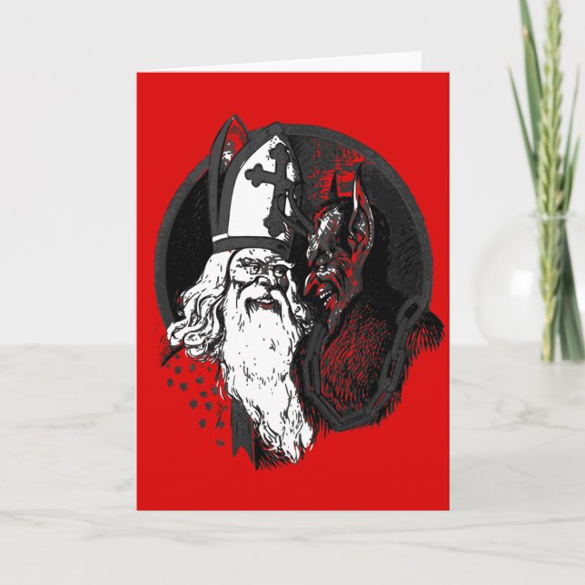 st nick krampus holiday card (Front)