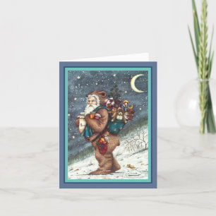 ST. NICK TEDDY BEAR SUIT, CHRISTMAS TEDDIES Blank Card