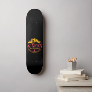 ST-NICKS BED & BREAKFAST funny christmas Skateboard
