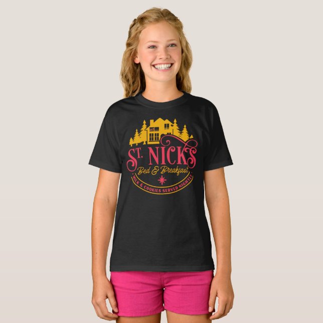 ST-NICKS BED & BREAKFAST funny christmas          T-Shirt (Front Full)
