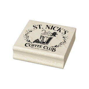 St. Nicks Coffee Club Brewing Company Rubber Stamp