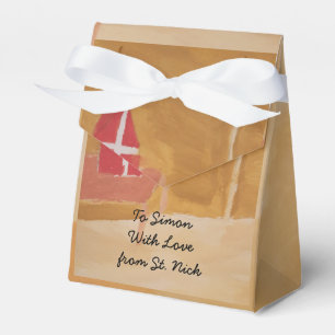 St. Nick's Day Dutch Sinterklaas Watercolor Mitre Favor Box