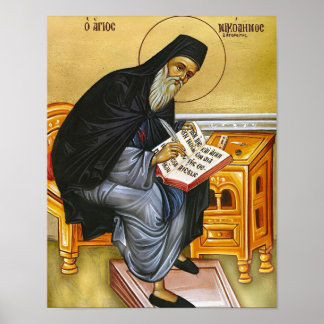 St. Nicodemus the Hagiorite Orthodox Icon Print   