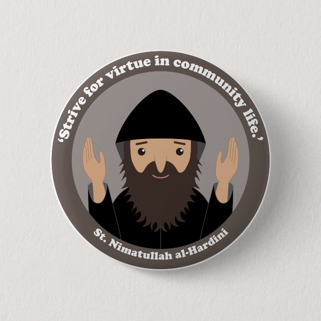 St. Nimatullah al-Hardini 2 Inch Round Button (Front)