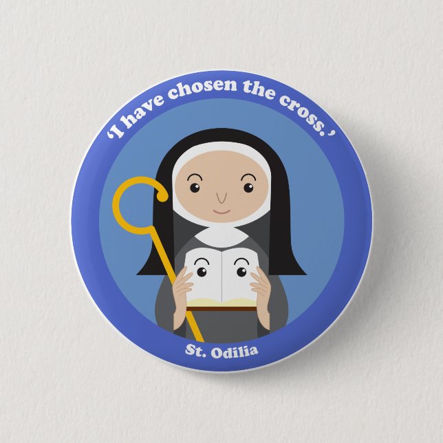 St. Odilia 2 Inch Round Button (Front)