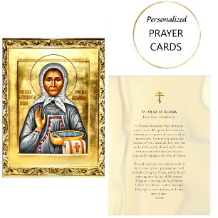 St. Olga of Alaska Prayer Card