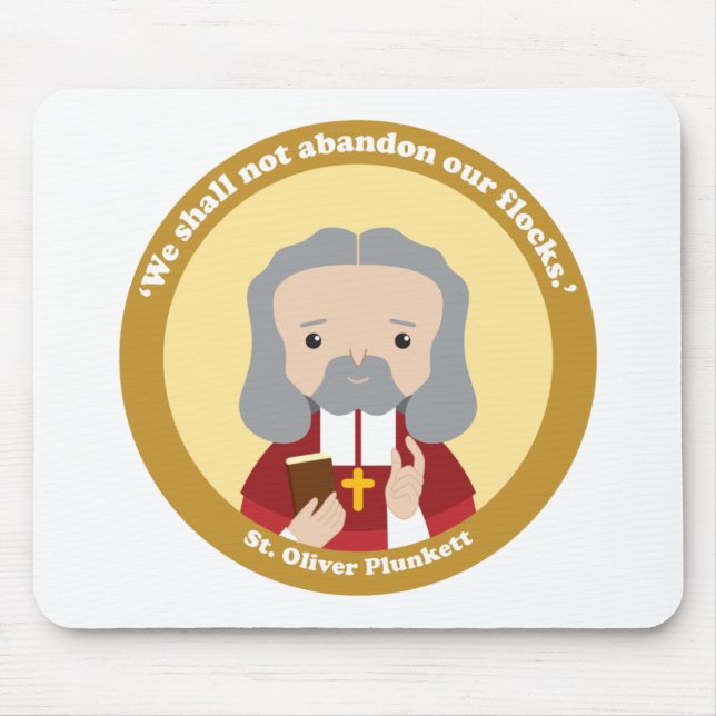 St. Oliver Plunkett Mouse Pad (Front)