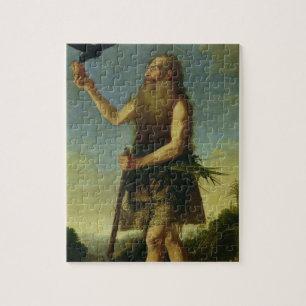 St. Onuphrius (oil on canvas) Jigsaw Puzzle