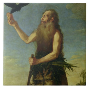 St. Onuphrius (oil on canvas) Tile