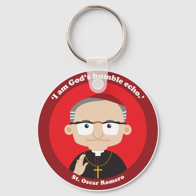St. Oscar Romero Keychain (Front)