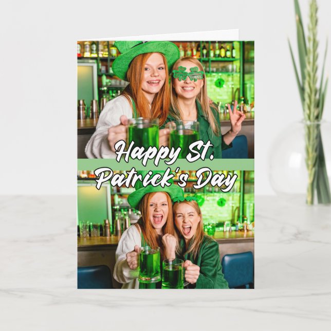 St. Paddy's Day Custom Modern 2-photos Template (Front)