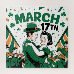St. Paddy's Day dacing folklore Jigsaw Puzzle