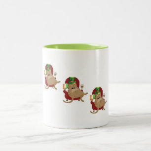 St. Paddy's Day Fat Cat Two-Tone Coffee Mug