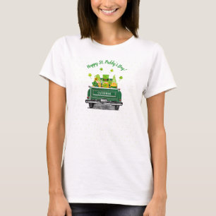 St. Paddy's Day Gnome Vintage Green Truck T-Shirt