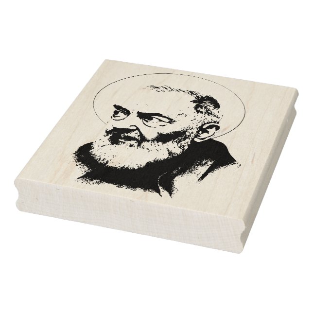 St. Padre Pio Capuchin Priest Catholic  Rubber Stamp (Stamp)