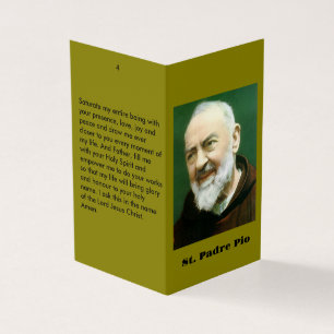 St. PADRE PIO Card