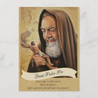 St. Padre Pio Lady Mount Carmel Prayer Holy Card