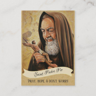 St. Padre Pio Lady Mount Carmel Prayer Holy Card