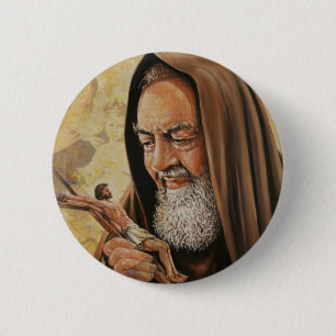 St. Padre Pio Priest Stigmatist 2 Inch Round Button