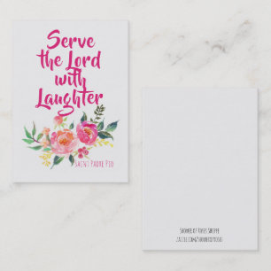 St. Padre Pio Quote with Flowers Holy Card