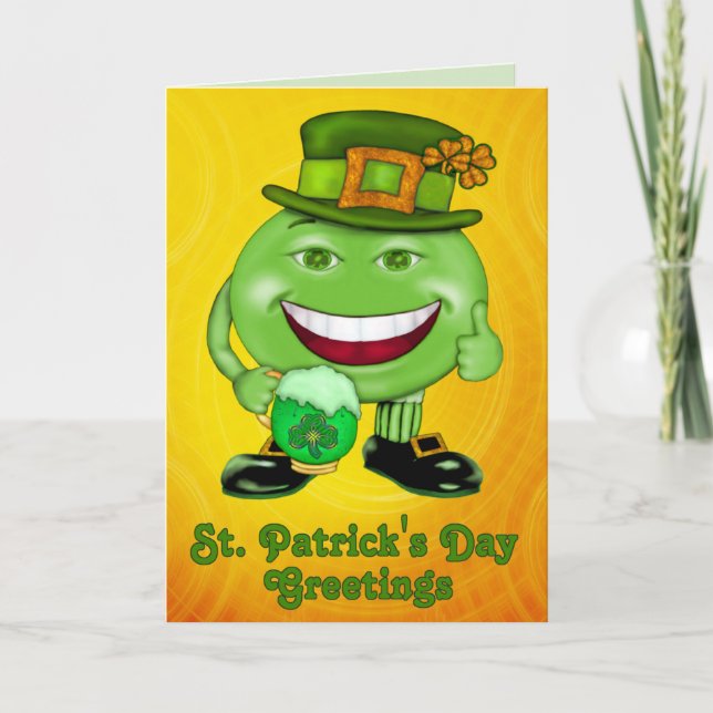 St. Pat Green Man Invitation or Greeting (Front)