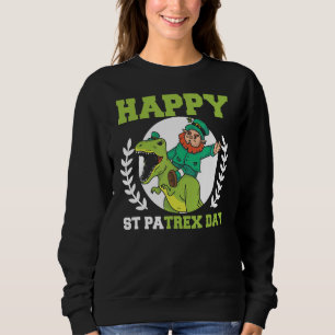 St Patrex Day Leprechaun Dino T Rex Sweatshirt