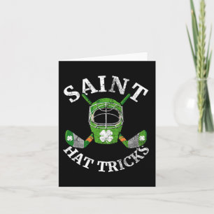 St. Patrick#39;s Day Saint Hat Tricks Hockey Shamr Card