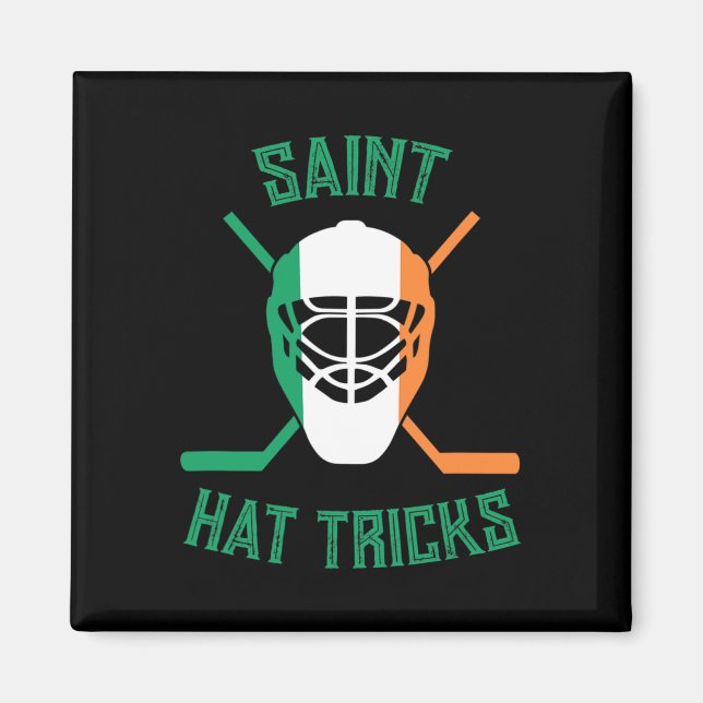 St Patrick#39;s Day Saint Hat Tricks Irish Flag Fu Magnet (Front)