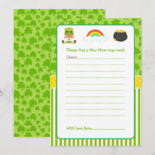 St Patrick African American Baby Girl Advice List Invitation