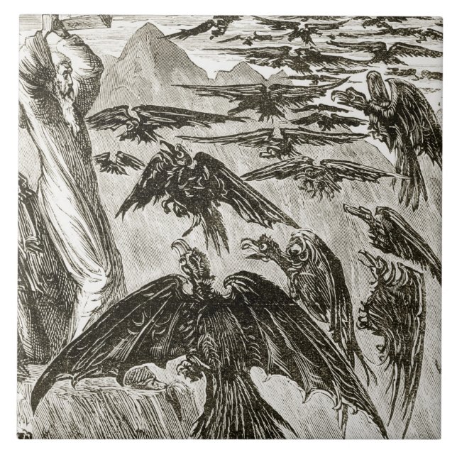 St. Patrick and the demon birds, from 'The Trias T Tile (Front)