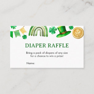 St. Patrick Baby Shower Diaper Raffle Business Card