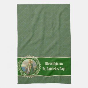 St. Patrick Bishop Irish Blessing Religious Kitchen Towel