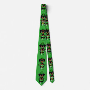 St. Patrick Day Dachshund Cartoon 4 Tie