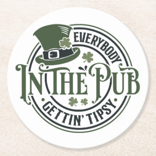 St. Patrick Day - Funny Tipsy Tavern Coasters
