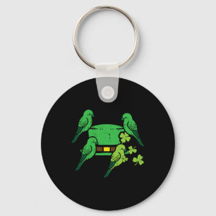 St Patrick Day Hat Birds Saint Paddys Cardinal Men Keychain