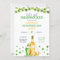 St Patrick Day Let's Get Shamrocked Party