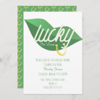 St Patrick Day Lucky Bridal Shower Lip Green