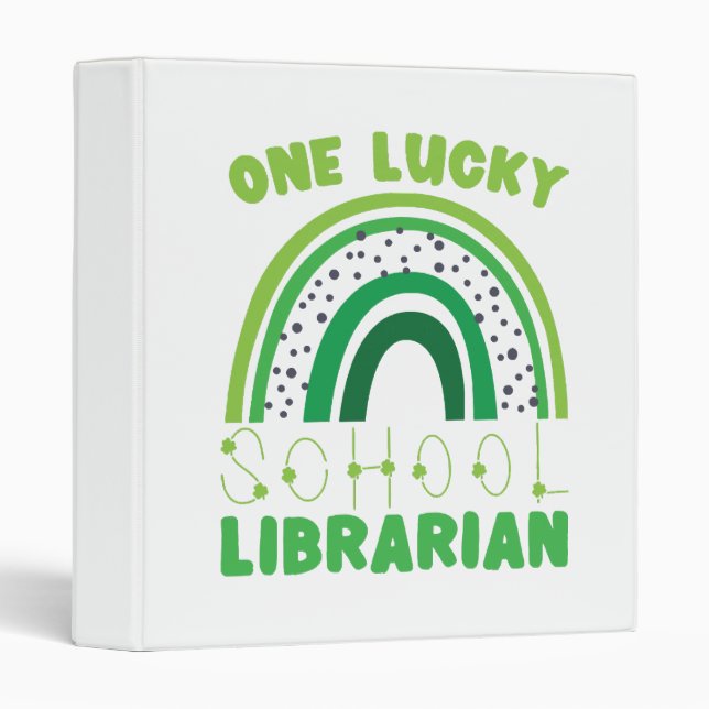 St. Patrick Day Lucky Librarian Binder (Front/Spine)