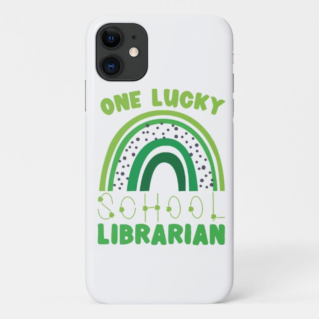 St. Patrick Day Lucky Librarian Case-Mate iPhone Case (Back)