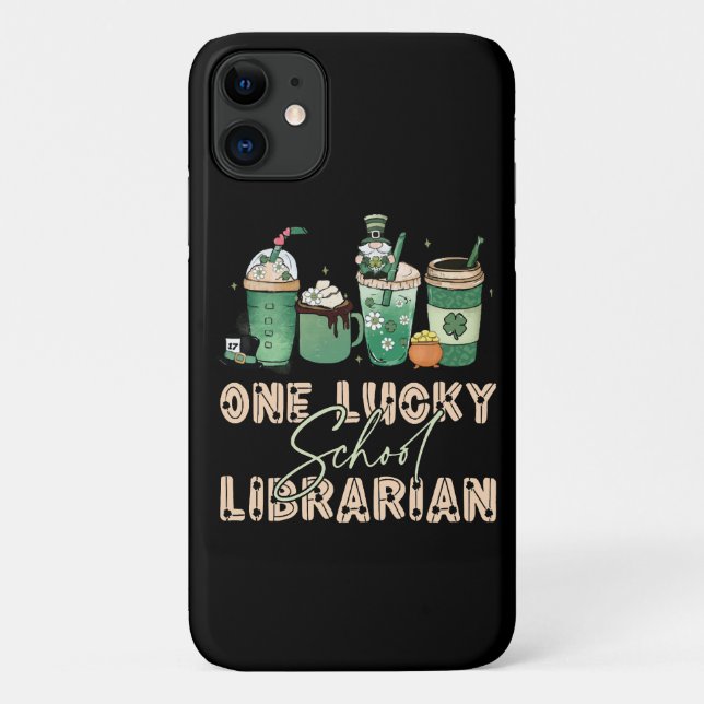 St. Patrick Day Lucky Librarian Case-Mate iPhone Case (Back)